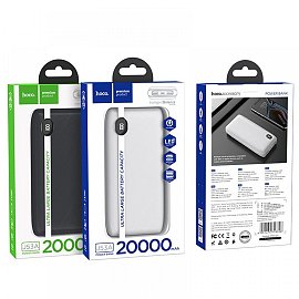 HOCO Power Bank 20000mAh 2XUSB 2A 2 Input con Display Digitale Led - White ❒ RABONA