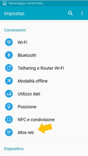 2 Seleziona Altre Reti