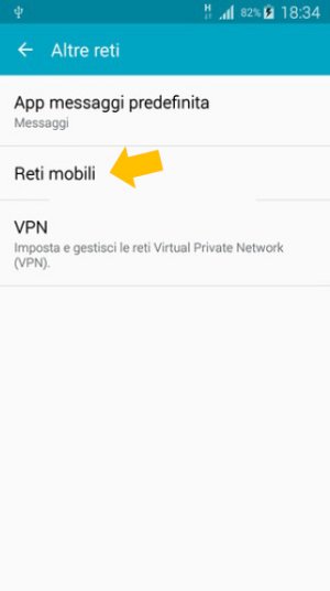 3 Seleziona Reti Mobili